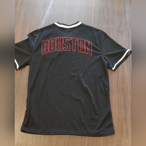 Ultra Game NBA Houston Rockets Mens Jersey V-Neck Mesh Short Sleeve Tee Shirt - Picture 4 of 4